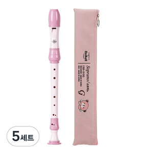 다벨 소프라노 리코더 저먼식 DSR-310G, 분홍색, 5세트