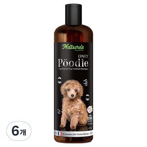 네이쳐스 푸들 강아지 보습 샴푸, 500ml, 6개