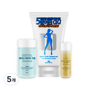 하우스닥터이글루 텐미닛 제모크림 100ml + 워터리 크림 20ml + 세이프티 V오일 10ml, 5개