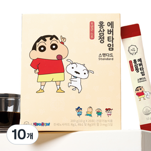 려원담 짱구는못말려 온가족용 6년근 홍삼정 에버타임 스탠다드 20p, 200g, 10개