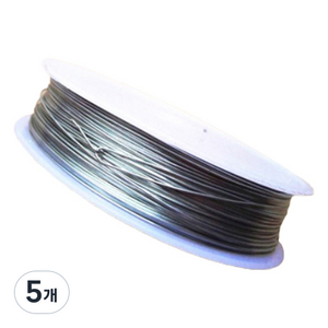 공예 컬러 철 와이어 01 0.5mm, 실버, 5개