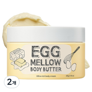 투쿨포스쿨 에그멜로우 바디버터, 200g, 2개