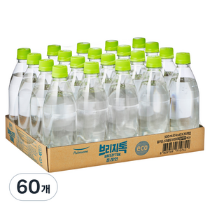 브리지톡 풀무원 탄산음료 플레인 eco 무라벨, 60개, 500ml