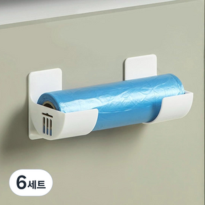 모나코올리브 주방 랩 호일 수납 정리 홀더 세트, 화이트, 6세트