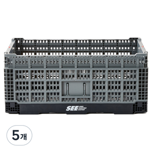SEE 폴딩박스 12L, 그레이, 5개