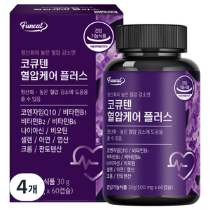 퍼니트 코큐텐 혈압케어 플러스, 60정, 4개