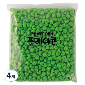 플레이콘 하트모양 미술교구, 녹색, 4개