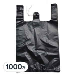 부국비닐봉투 손잡이 일반마트봉투3호 검정, 10L, 1000개