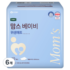 디펜드 맘스베이비 위생매트 40 x 60 cm 40p, 6개, 하얀색