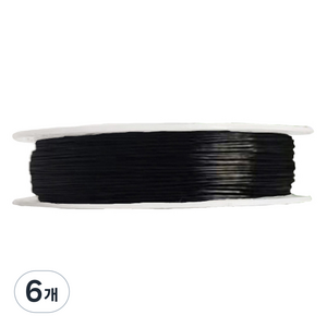 데이소이 컬러풀 공예 철사 0.4mm x 50m, 블랙, 6개