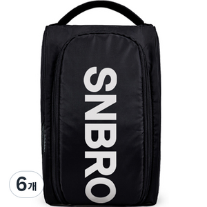 SNBRO 더블쿠션 프리미엄 신발주머니, 블랙, 6개