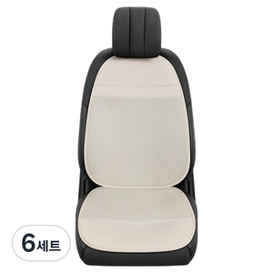 Ez2mk 크리에이티브 사계절 통기성 차량용 시트 앞좌석 방석 + 등받이 세트 MS-650, 베이지, 6세트