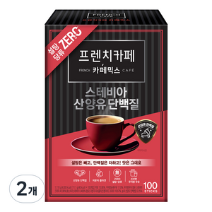 프렌치카페 스테비아 산양유 단백질 커피믹스, 11.1g, 100개입, 2개