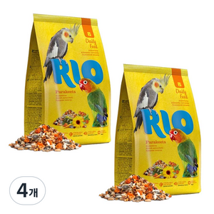RIO 왕관 모란 코뉴어 앵무새 사료 21032, 1kg, 4개