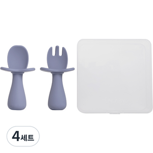 랄라비 아이주도 스푼 포크 세트, 라벤더, 단품, 4세트