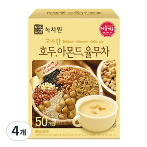 녹차원 고소한 호두아몬드율무차, 18g, 50개입, 4개