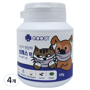 지오펫 반려동물 영양제, 60g, 호흡기/기관지, 4개