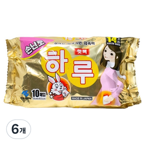 고바야시 포켓형 하루 핫팩 10p, 6개