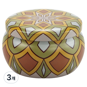 쁘띠사이즈 티 캔들 홀더 보관함 디자인38, 65g, 3개, 무향