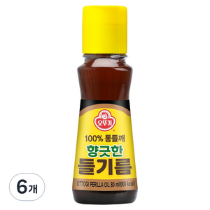 오뚜기 향긋한 들기름, 80ml, 6개