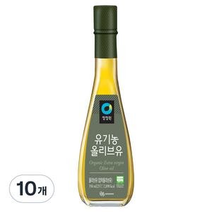청정원 유기농 올리브유, 350ml, 10개