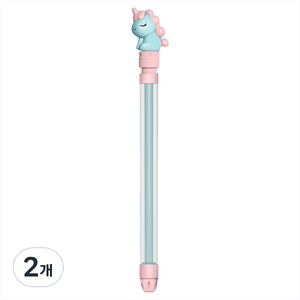 토이토 주사기 펌프 물총 분수 물놀이 유니콘 분수형 36cm, 블루, 2개