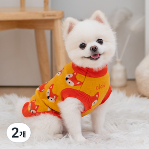올치 반려동물 동물친구 니트 KN6738, 오렌지, 2개