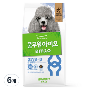 풀무원아미오 강아지 건강담은 식단 기능성 사료, 뼈/관절강화, 1.8kg, 6개