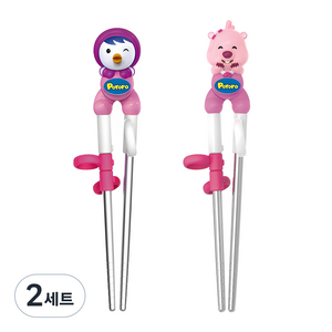 에디슨 아동용 입체 스텐 교정젓가락 2종 세트, 패티 + 루피, 2세트