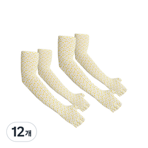 인콘트로 반장갑 토시 4p, 꽃무늬 노랑색, 12개