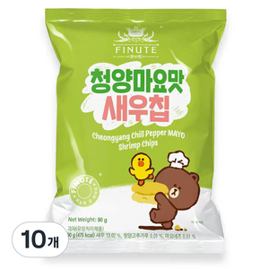 피뉴트 청양마요맛새우칩, 90g, 10개