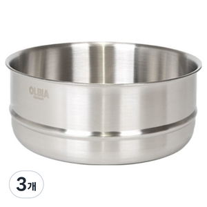 올비아 스텐304 무연마 채반 찜기, 18cm, 3개
