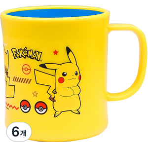 릴팡 포켓몬스터 키요 더블컬러 핸들컵 L, 혼합색상, 6개, 300ml
