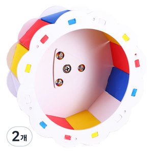 요런개 소동물 컬러풀 해바라기 쳇바퀴 17cm, 믹스, 2개