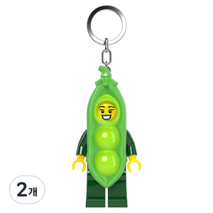레고 미니피겨 키체인 라이트 완두콩 수트걸 KE241H, GREEN, 2개