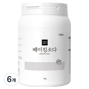 가성비가브랜드다 용기형 베이킹소다, 1kg, 6개