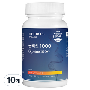 라이프토콜 글리신 1000 140g, 10개, 200정