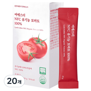 에스더포뮬러 여에스더 NFC 유기농 토마토 100% 10p, 20개, 250g