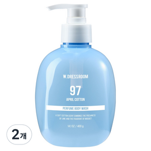 더블유드레스룸 퍼퓸 바디워시 No 97 에이프릴코튼, 400g, 2개