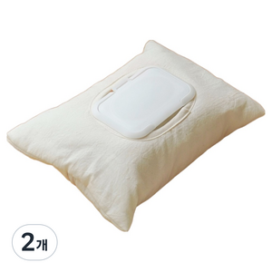 데코뷰 워싱 물티슈 케이스 26 x 18 cm, 베이지, 2개