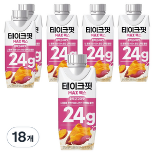 테이크핏 맥스 내 몸에 핏한 단백질 플랜 호박고구마맛, 250ml, 18개
