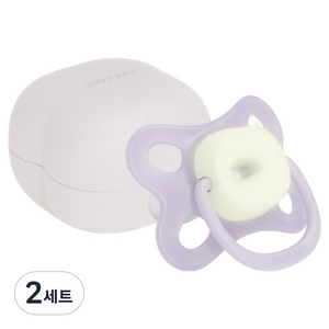 모윰 소프트 윙 쪽쪽이 + 전용케이스 세트, 1단계, 미드나잇 퍼플, 2세트