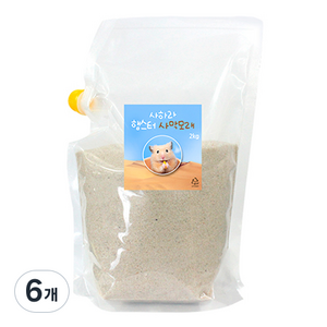 사하라 햄스터 사막모래, 2kg, 6개
