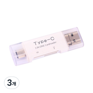 테크맨 마이크로 OTG 젠더 Type-C, 화이트, 3개