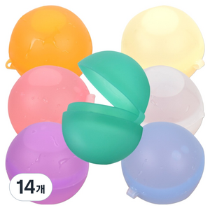 재사용가능 목욕 실리콘 워터팡 물풍선 6cm, 랜덤발송, 14개