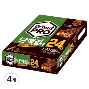 닥터유 프로 피넛버터크런치 단백질바 8p, 560g, 4개