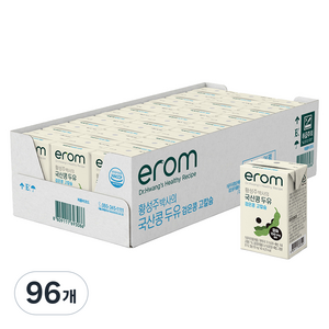 이롬 황성주 박사의 국산콩 검은콩 고칼슘 두유, 140ml, 96개
