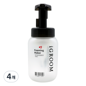 아이그룸 반려동물 포밍메이커 450ml, 투명, 4개