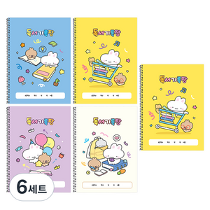 핑크풋 토토리 독서기록장 5p 세트, 4종, 랜덤발송, 6세트