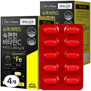 팔레오 닥터스노트 슈퍼 버퍼드 속편한 비타민C 78g, 60정, 4개